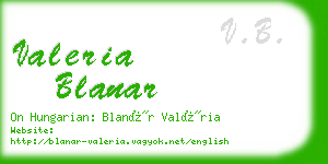 valeria blanar business card